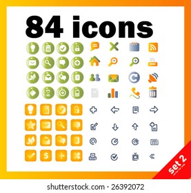 84 Vector icons.