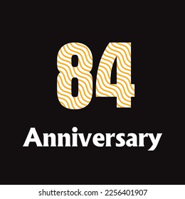 84 year anniversary celebration, vector design for celebrations, invitation cards and greeting cards