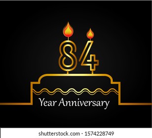 84 year anniversary design template