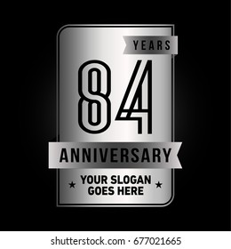 84 years anniversary design template. Vector and illustration.