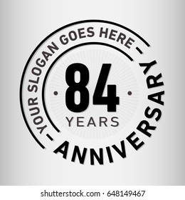 84 years anniversary logo template. Vector and illustration.