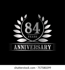 84 years anniversary logo template.