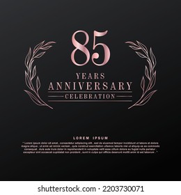 Celebración del 85 aniversario 3d ilustración de diseño de plantilla vectorial