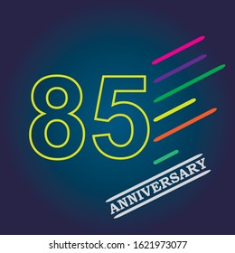 85 anniversary celebration vector concept template design