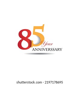 85 anniversay celebration 3d vector template design illustration