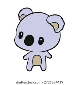 85. Cute Cartoon Koala Vector Illustration
