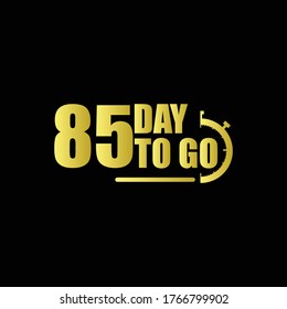 85 day to go Gradient label,sign,button. Vector stock illustration