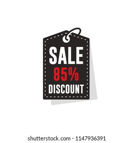 85% discount label