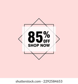 85 descuento, distintivos de vectores de venta para etiquetas, , pegatinas, banners, etiquetas, etiquetas, etiquetas web, nueva oferta. Banner de signo de origami de descuento 