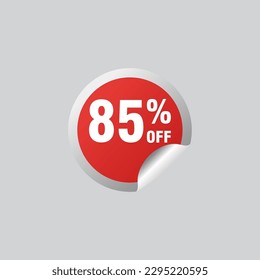 85 discount, Sales Vector badges for Labels, , Stickers, Banners, Tags, Web Stickers, New offer. Discount origami sign banner 