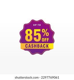 85 discount, Sales Vector badges for Labels, , Stickers, Banners, Tags, Web Stickers, New offer. Discount origami sign banner 