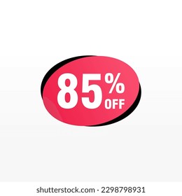 85 discount, Sales Vector badges for Labels, , Stickers, Banners, Tags, Web Stickers, New offer. Discount origami sign banner 