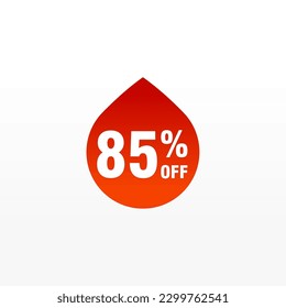 85 discount, Sales Vector badges for Labels, , Stickers, Banners, Tags, Web Stickers, New offer. Discount origami sign banner 