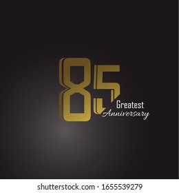 85 Greatst Anniversary Vector Template Design Illustration elegant