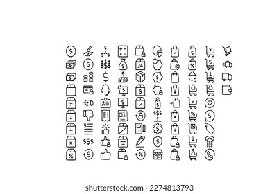85 Icons Black And White Vector