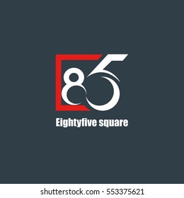 85 Number logo design vector element