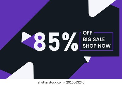 85% off banner, Discount offer, Big Sale Banner Add, Special Offer