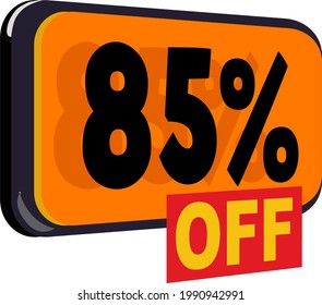 85% Off Discount Vector Art
