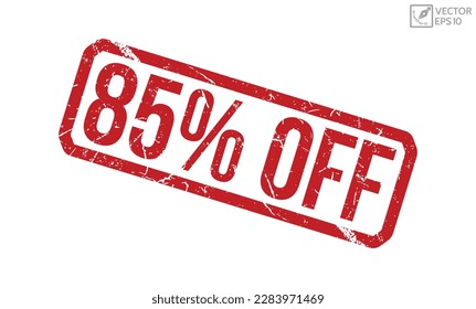 85% OFF Red grunge Stamp vector design.