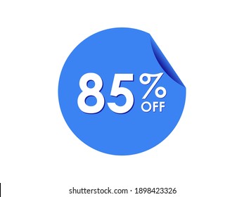 85% OFF Sticker, 85 percent discount Special Offer Price Label