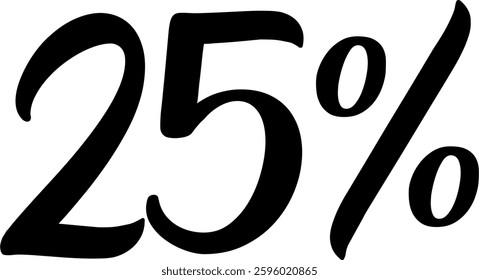 85 Percent Discount Offer Number Typography Style A1100