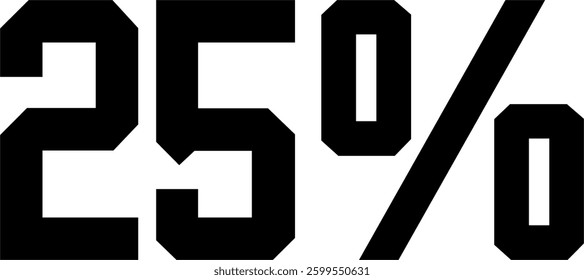85 Percent Discount Offer Number Typography Style A1252