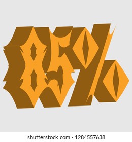 85 Percent off 3d Sign on White Background, Special Offer 85% Discount Tag, Sale Up to 85 Percent Off,big offer, Sale, Special Offer Label, Sticker, Tag, Banner