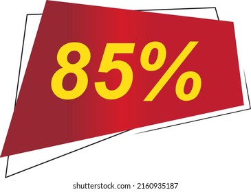 85 percent off red and yellow