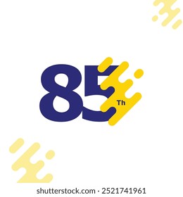 85 O Aniversário Celebração Número Moderno Coleção Design Ilustração Vetor