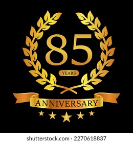 Ilustración del logotipo del 85° aniversario. adecuado para usted