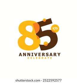 85. Spaß Zahl Jubiläum Feier Design Illustration Kollektion