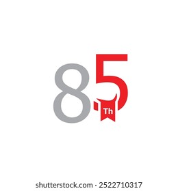 85.º Aniversario Simple Número Diseño Colección Oro