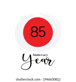 85 Year Anniversary Celebration Color Vector Template Design Illustration