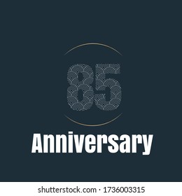Celebración del 85 aniversario, diseño vectorial para celebraciones, tarjetas de invitación y tarjetas de felicitación