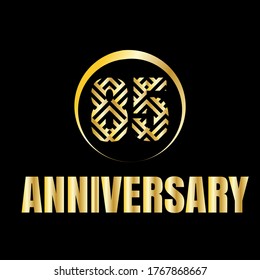 Celebración del 85 aniversario, diseño vectorial para celebraciones, tarjetas de invitación y tarjetas de felicitación