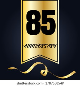 Celebración del 85 aniversario, diseño vectorial para celebraciones, tarjetas de invitación y tarjetas de felicitación