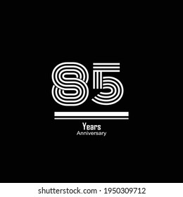85 Year Anniversary Celebration Vector Template Design Illustration