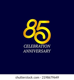 85-jährige Jubiläumsfeier - Vektor Template Design Illustration