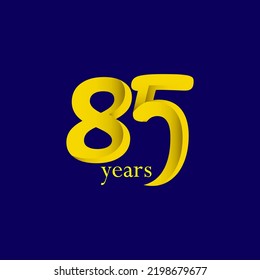 85 Year Anniversary Celebration Vector Template Design Illustration