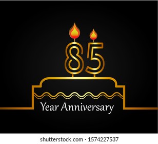 85 year anniversary design template