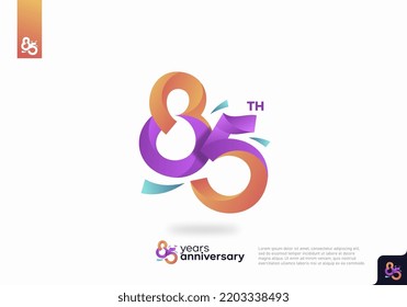 85 year anniversary design template