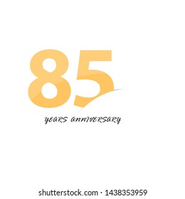 85 year anniversary vector, style  for celebration, logo template
