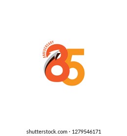 85 Year Anniversary Vector Template Design Illustration
