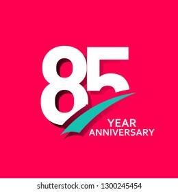 85 Year Anniversary Vector Template Design Illustration