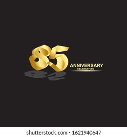 85 Year Anniversary Vector Template Design Illustration