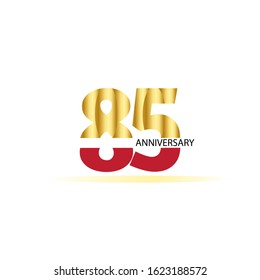 85 Year Anniversary Vector Template Design Illustration