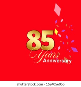 85 Year Anniversary Vector Template Design Illustration