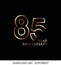 85 Year Anniversary Vector Template Design Illustration, Template Icons, Year Icons Vector