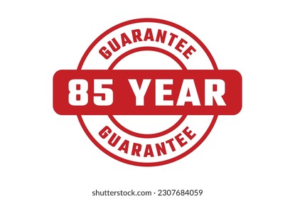 85 Year Guarantee Rubber Stamp