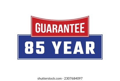 Vector de sello de garantía de 85 años